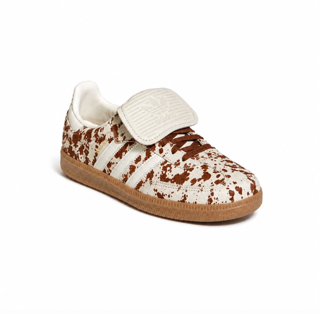 COW PRINT SAMBA TONGUE LONG SHOES