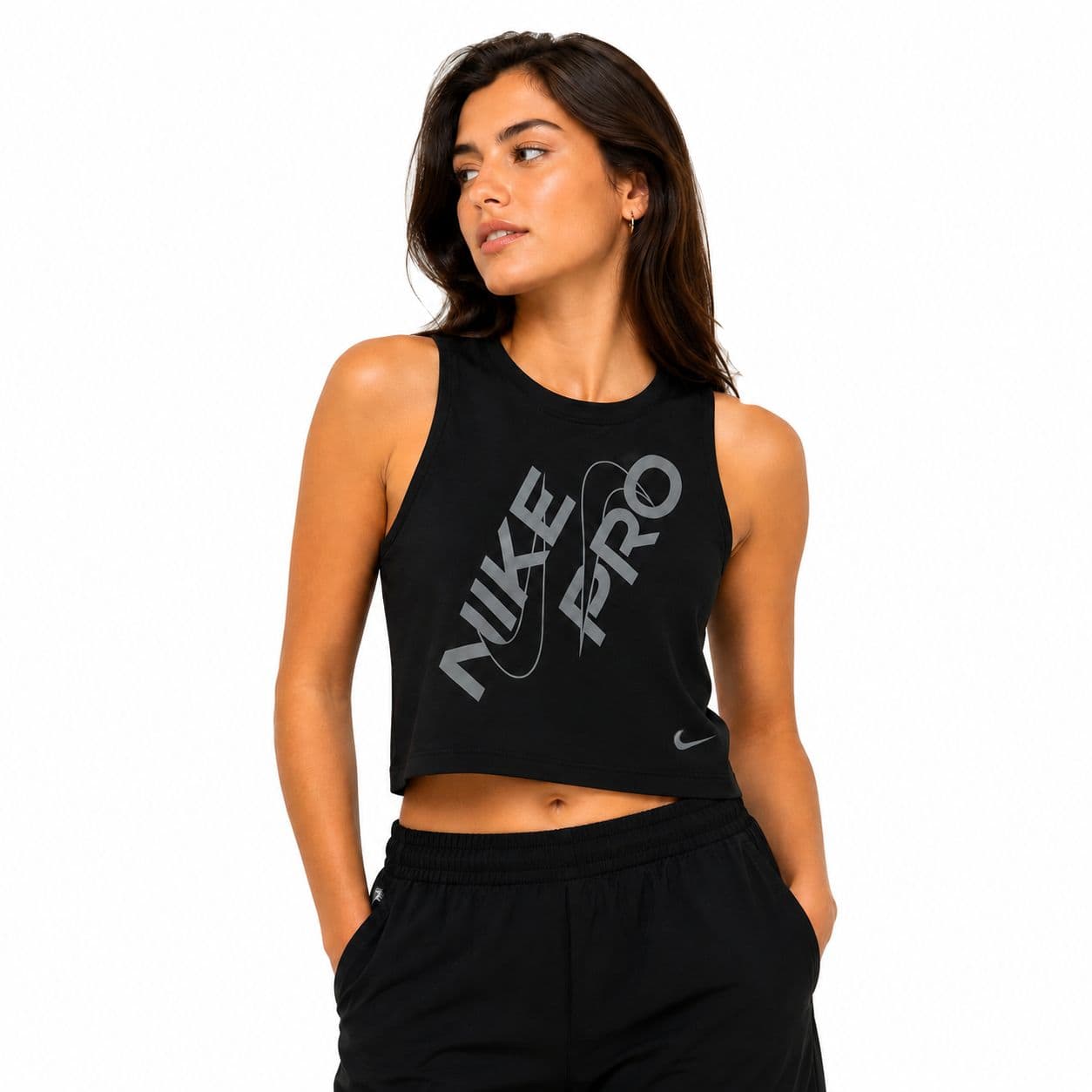 TOP DEPORTIVO NIKE PRO PARA MUJER – NEGRO TALLA L