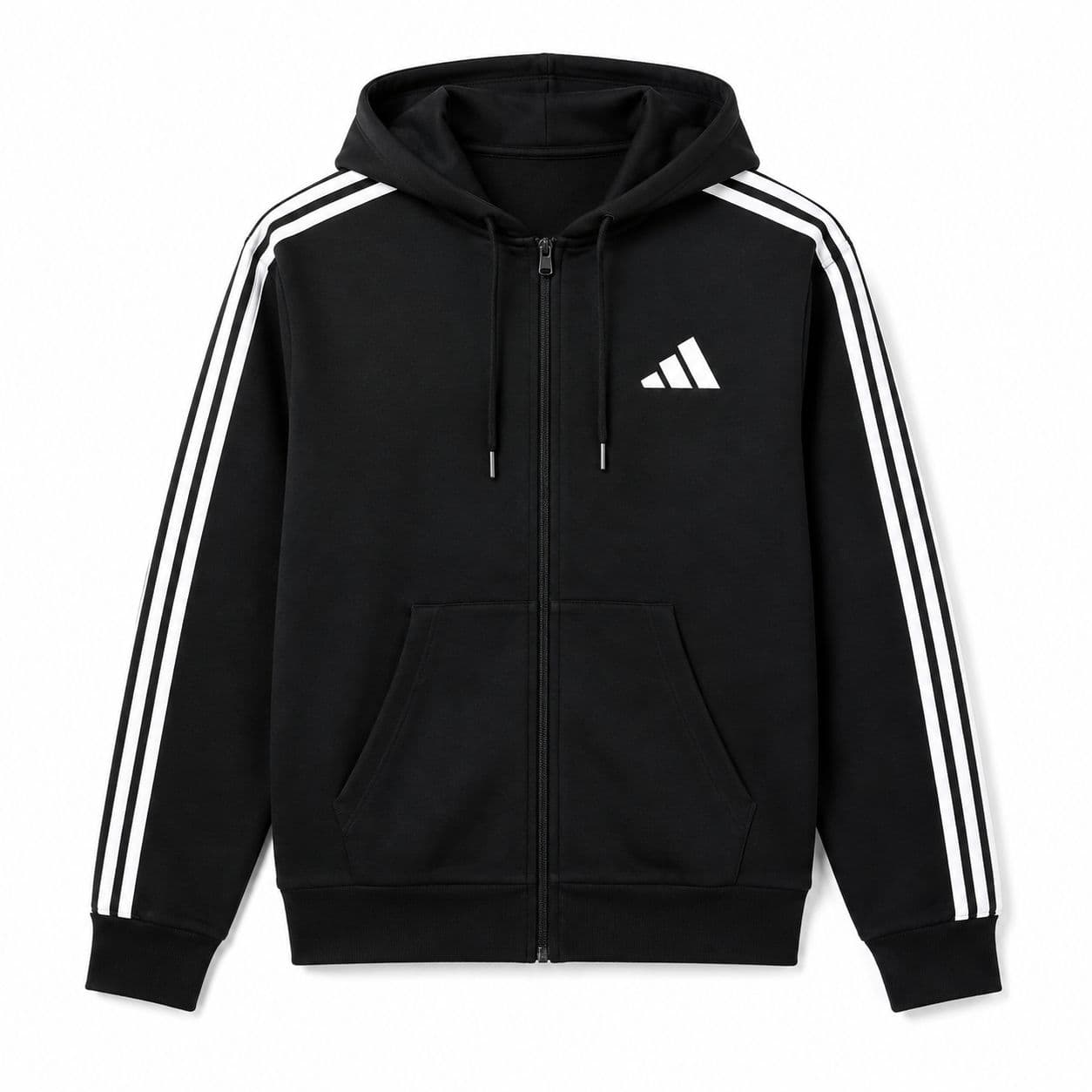 REGULAR-FIT 3-STRIPES FULL-ZIP FlEECE HOODIE